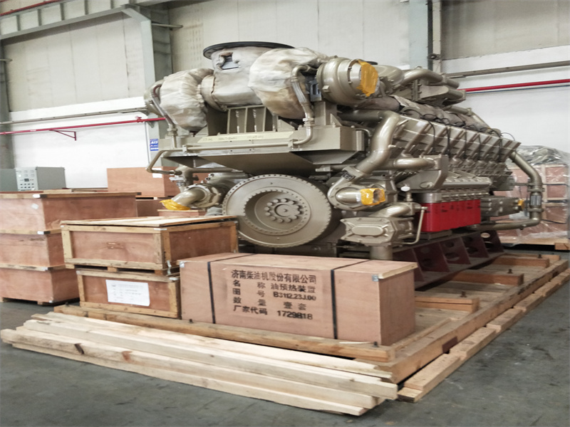 1200KW natural gas generator jichai jinan brand H16V190ZDT 